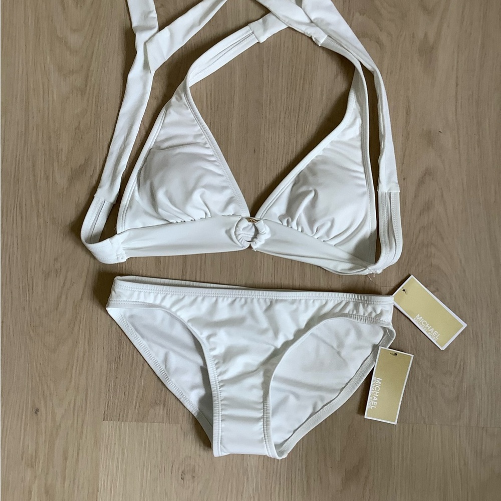 Michael Kors Elegant Cream Bikini Set